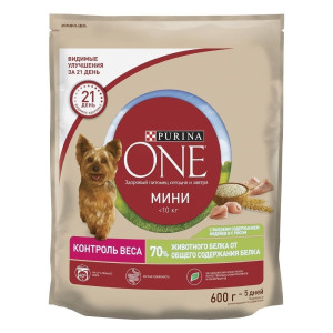 Purina Pro Plan - Корм для собак малых пород с индейкой и рисом "здоровый вес"