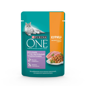Purina Pro Plan - Паучи для кошек с чувствительным пищеварением с курицей