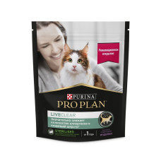 Purina Pro Plan - Корм для стерилизованных кошек, с индейкой, снижает количество аллергенов в шерсти (sterilised turkey, liveclear)