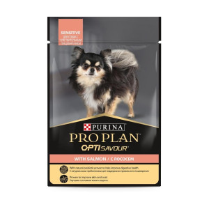Purina Pro Plan - Паучи кусочки в соусе для собак с лососем, чувствительное пищеварение