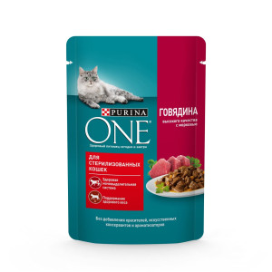 Purina Pro Plan - Паучи для стерилизованных кошек с говядиной и морковью