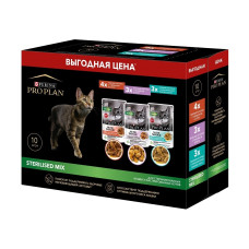 Purina Pro Plan - Набор паучей для кастрированных кошек 10 шт