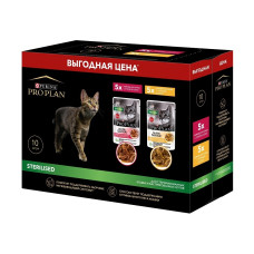 Purina Pro Plan - Набор паучей для кастрированных кошек 10 шт