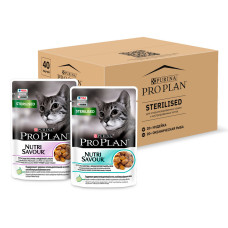 Purina Pro Plan - Набор паучей для кастрированных кошек 40шт