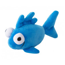 Rogz - Игрушка для кошек плюшевая рыбка с кошачьей мятой, синий (CATNIP PLUSH FISH) CTC01-B
