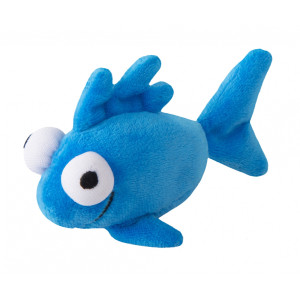 Rogz - Игрушка для кошек плюшевая рыбка с кошачьей мятой, синий (CATNIP PLUSH FISH) CTC01-B