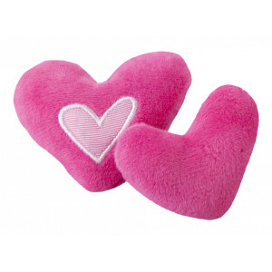 Игрушка для кошек плюшевые сердечки с кошачьей мятой (2 шт), розовый (CATNIP HEARTS 2PK) CTC02-K