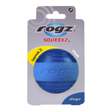 Rogz - Мяч с пищалкой, синий, Squeekz