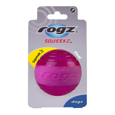 Rogz - Мяч с пищалкой, розовый, Squeekz