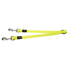 Rogz - Ремень-сворка для двух собак "Utility", M, ширина 1,6 см, желтый, DOUBLE SPLIT LEAD
