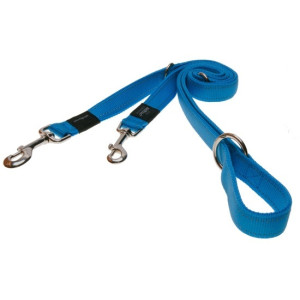 Поводок для собак перестежка "Utility", M, ширина 1,6 см, длина 1-1,3-1,6м, голубой (MULTI PURPOSE LEAD)