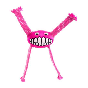 Игрушка с принтом зубы и пищалкой FLOSSY GRINZ средняя, розовый (FLOSSY GRINZ ORALCARE TOY MD)