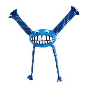 Игрушка с принтом зубы и пищалкой FLOSSY GRINZ средняя, синий (FLOSSY GRINZ ORALCARE TOY MD)