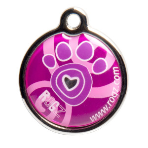 Адресник пластиковый большой "Розовая лапка" (INSTANT ID TAG LARGE) IDR34CA