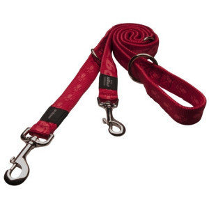 Поводок для собак перестежка "Alpinist", M, ширина 1,6см, длина 1,0-1,3-1,6м, красный (MULTI PURPOSE LEAD)