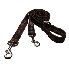 Rogz - Поводок для собак перестежка "Alpinist", M, ширина 1,6см, длина 1,0-1,3-1,6м, шоколадный (MULTI PURPOSE LEAD)