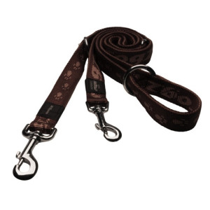 Поводок для собак перестежка "Alpinist", M, ширина 1,6см, длина 1,0-1,3-1,6м, шоколадный (MULTI PURPOSE LEAD)