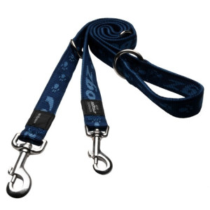 Поводок для собак перестежка "Alpinist", L, ширина 2см, длина 1,0-1,3-1,6м, темно-синий (MULTI PURPOSE LEAD)