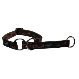 Полуудавка строгая "Alpinist", L (40-60см), ширина 2см, шоколадный (WEB HALF CHECK COLLAR) HBC25J