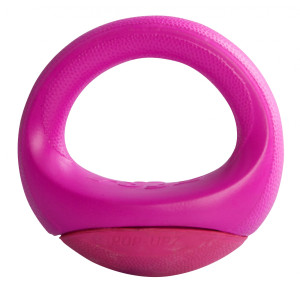Игрушка для собак кольцо-неваляшка Pop-Upz, среднее/большое, розовый (Rogz Pop-Upz Pink Med/Large) RPU04K