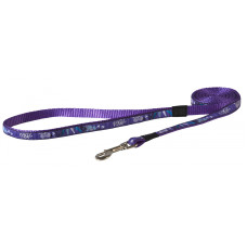Rogz - Поводок для собак "Fancy dress", S, ширина 1,1 см, длина 1,8м, "Фиолетовый лес" (FIXED LEAD)