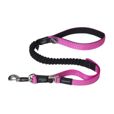 Rogz - Поводок для собак с системой "антирывок" XL (ширина 2,5см, длина 0,8 м), розовый (SHOCK ABSORBING SHORT LEAD (XL))