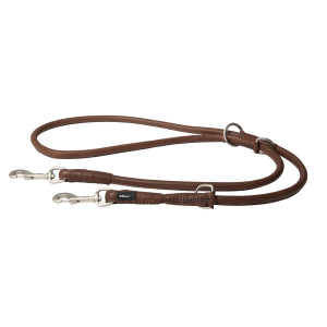 Поводок для собак "Leather", L, коричневый, 2 м