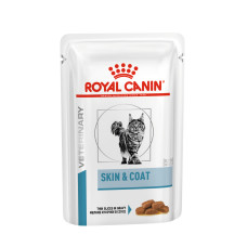 Royal Canin - Кусочки в соусе для кошек при дерматозах (skin & coat formula)