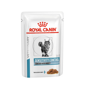 Royal Canin - Кусочки в соусе для кошек при пищевой аллергии с острой непереносимостью (sensitivity control canine )