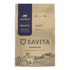 SAVITA - Корм для стерилизованных кошек с кроликом, беззерновой
