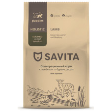 SAVITA - Корм для щенков с ягненком и бурым рисом, беззерновой