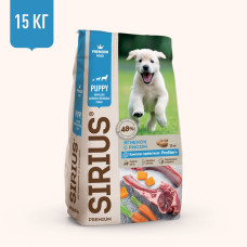 Sirius - Корм для щенков и молодых собак, Ягненок и рис