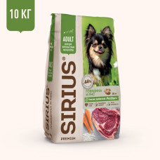 Sirius - Корм для собак малых пород, говядина и рис