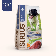 Sirius - Корм для собак средних пород, индейка, утка с овощами