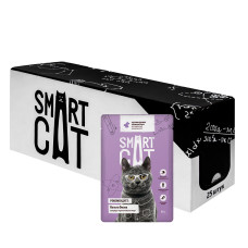 Smart Cat - Паучи для кошек и котят, кусочки кролика в нежном соусе, упаковка 25шт