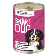 Smart Dog - Консервы для взрослых собак и щенков кусочки ягненка в нежном соусе