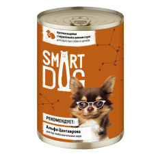 Smart Dog - Консервы для собак и щенков кусочки индейки с перепелкой в нежном соусе, упаковка 12шт x 0.24кг