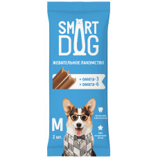 Smart Dog - Жевательное лакомство с Омега- 3 и Омега-6 для собак малых пород,  S