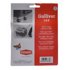 Stefanplast - Колеса для переносок Gulliver и Gulliver Deluxe 1,2,3  (Set 4 360° castors)96330 