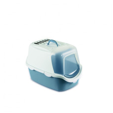 Stefanplast - Туалет-Домик Cathy Easy Clean с угольным фильтром, синий, 56*40*40см (TOILETTE CATHY EASY CLEAN BLU ACCIAIO/BIANCO) 98649