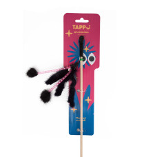 Tappi - Игрушка "Фирал" дразнилка  для кошек  из натурального меха норки и трубочек на веревке