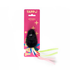 Tappi - Игрушка "Саваж"  для кошек мышь из натурального меха норки с хвостом из лент