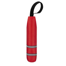 Tappi - Игрушка "Кросс" для собак тягалка-аппорт бутылка, 28см, красный, со светоотражающей полоской