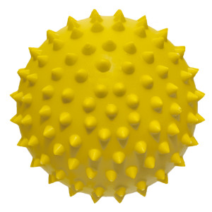 Игрушка "Альфа" для собак мяч для массажа, желтый, 10см
