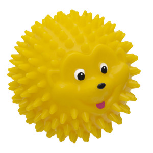 Игрушка "Мю" для собак мяч - ежик,желтый, 6 см