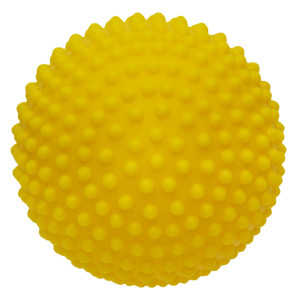 Игрушка "Вега" для собак мяч игольчатый, желтый, 53мм