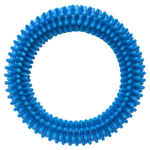 Игрушка "Сириус" для собак кольцо с шипами, голубой, 121 мм