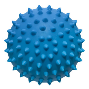 Игрушка "Альфа" для собак мяч для массажа, голубой, 10см