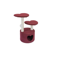 Tappi - Домик-когтеточка "Меган", бордовый, сизаль, 39*39*h73,5см
