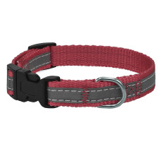 Tappi - Ошейник для собак со светоотражающей лентой "Диока", красный, 24-35см